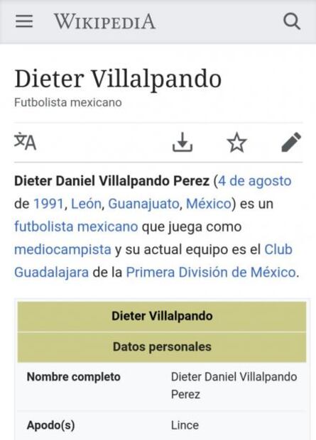 Hasta Wikipedia se le adelanta a Higuera con refuerzos de Chivas