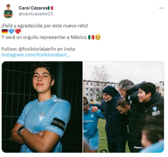Carol Cázares, la nueva futbolista mexicana que jugará en Alemania
