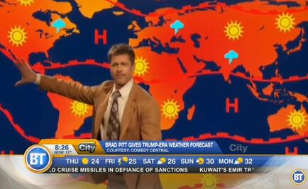 Brad Pitt aparece como meteorólogo y critica a Trump