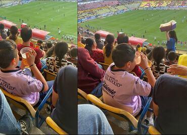 Liga MX: Niño se hace viral al tomar cerveza en un partido del Atlético Morelia