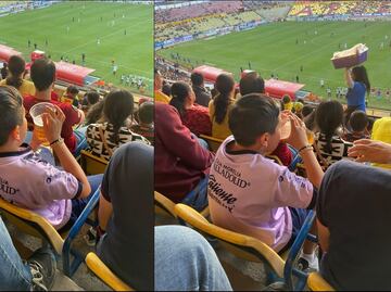 Liga MX: Niño se hace viral al tomar cerveza en un partido del Atlético Morelia