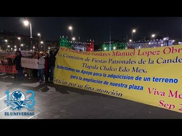 Habitantes de Chalco piden recursos a AMLO con mariachis