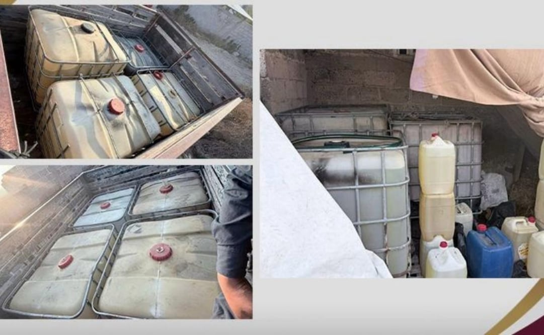 Recuperan 7 mil 300 litros de hidrocarburo robado en Hidalgo (08/12/2025). Foto: Especial