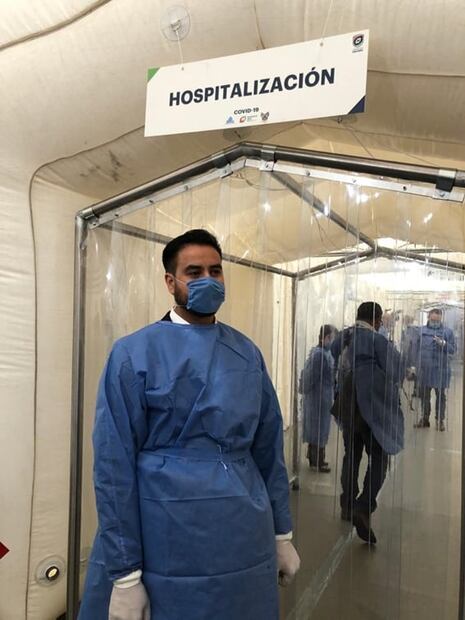 Hidalgo instala el primer hospital inflable para atender contagios de Covid-19