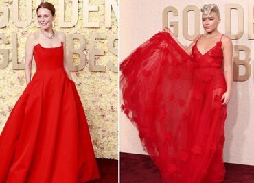 Vestidos rojos, la tendencia que reinó en los Golden Globes 2024