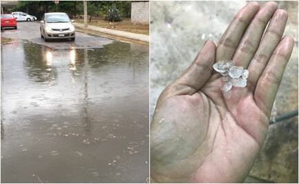 Reportan fuertes lluvias y caída de granizo en Mérida