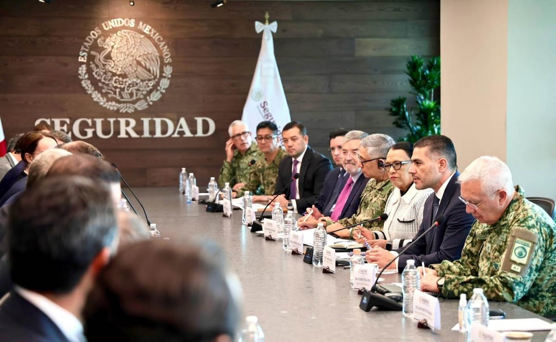 Omar García Harfuch sostiene reunión de trabajo con representantes de la FIFA rumbo al Mundial de Futbol 2026 (04/03/26). Foto: Especial