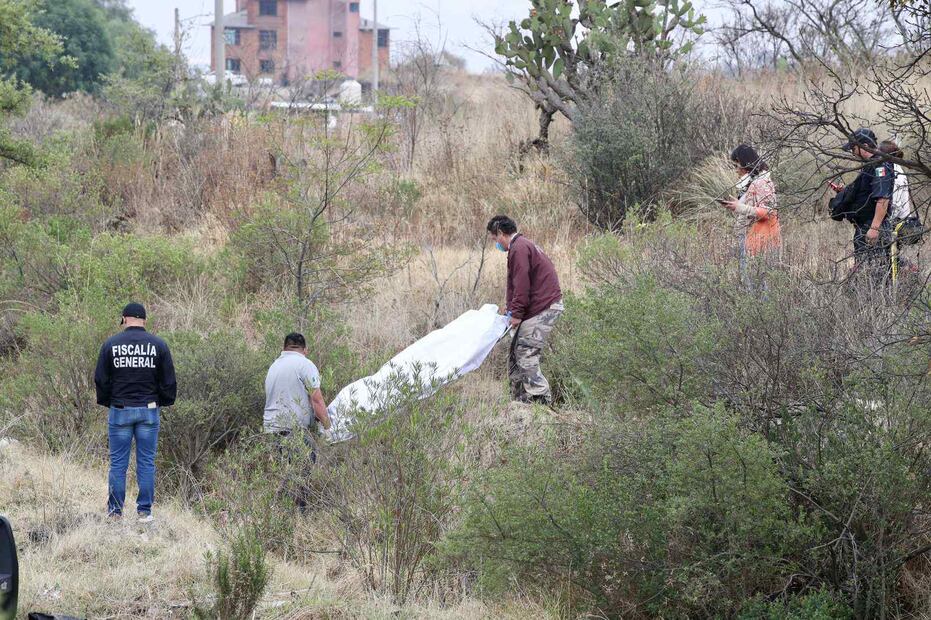 Forenses levantan el cuerpo de una de las víctimas asesinadas con ácido Foto: Especial