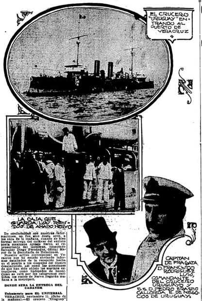 Los restos de Amado Nervo tardaron 5 meses en llegar a México y el país no escatimó en su funeral