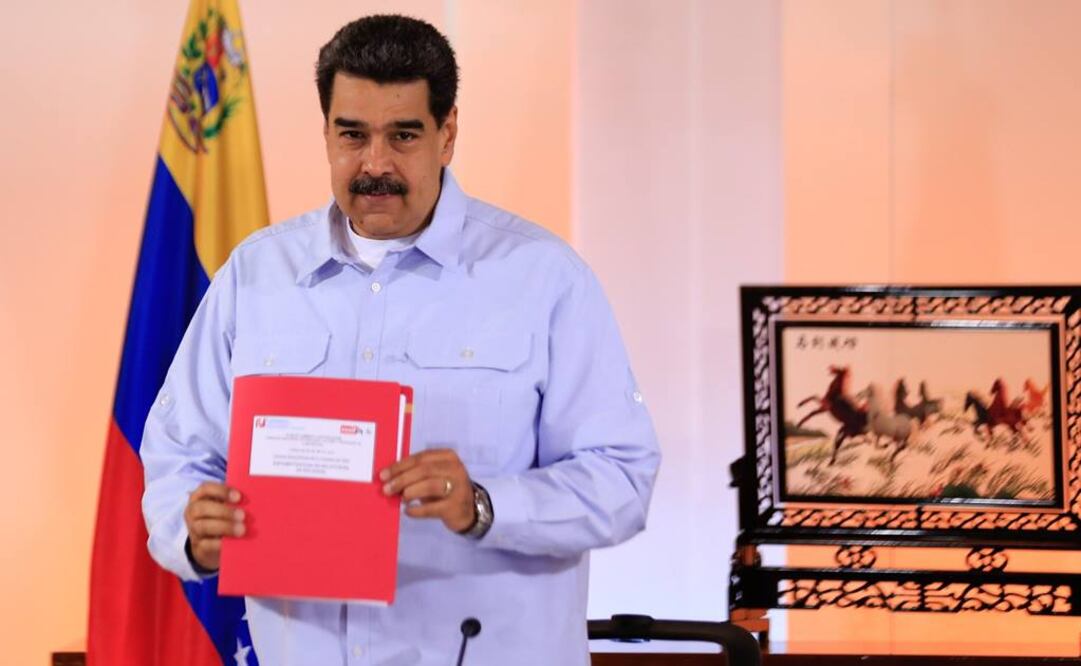 Fotografía cedida por prensa de Miraflores que muestra al presidente Venezuela, Nicolás Maduro (Foto: EFE)