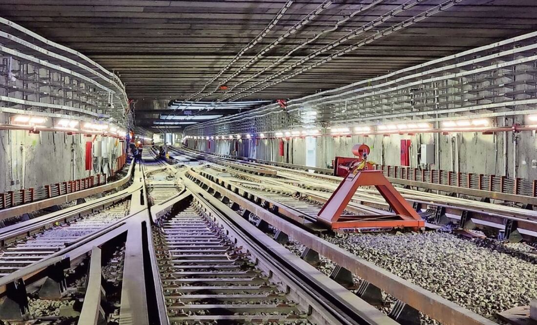 Actualmente, en el tramo de Salto del Agua a Observatorio se realiza el cambio de vías, balasto y atención a filtraciones. Foto: Especial