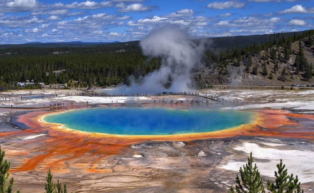 La caldera de Yellowstone mide aproximadamente 55 × 72 kilómetros​. Foto: Especial