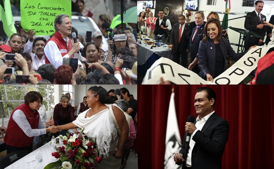 Alfredo del Mazo, Josefina Vázquez Mota, Delfina Gómez, Juan Zepeda (Foto: Jorge Alvarado, Cristopher Rogel, Irvin Olivares, Alejandro Acosta. EL UNIVERSAL)
