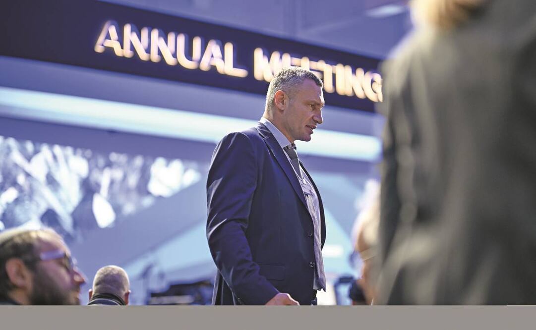 Vitaliy Klitschko, alcalde de Kiev, estuvo entre los presentes durante la jornada inaugural de la reunión anual del WEF.