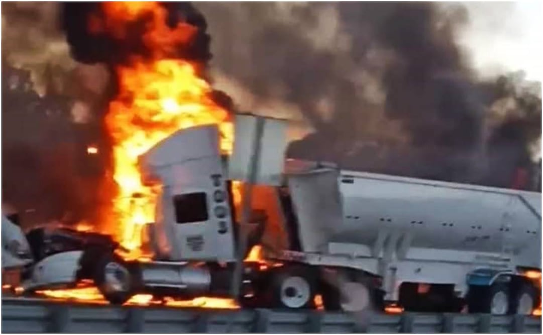 Accidente entre tráiler