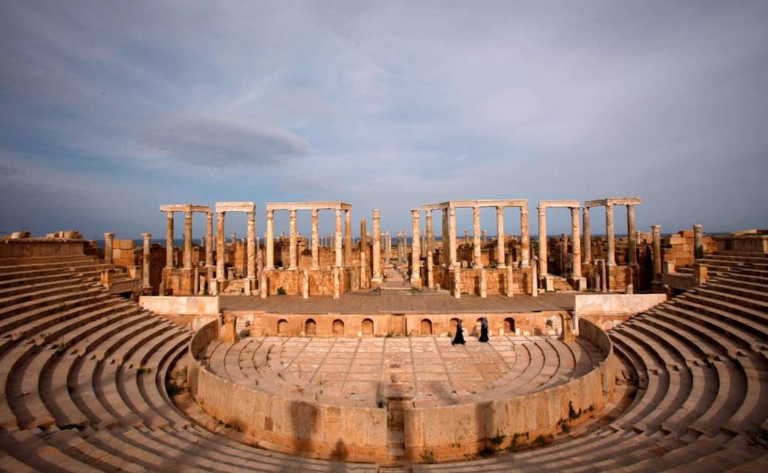 La urbe de Leptis Magna, fundada por los fenicios y luego ocupada por los romanos, fue inscrita en la lista de Patrimonio de la Humanidad en 1982. (FOTO: Archivo EL UNIVERSAL) 