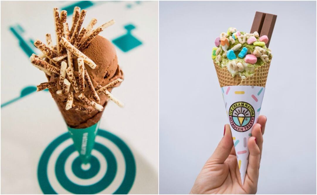 Foto: Fb: @Gelatoscopio/ @icecreamnationmx/ Helados increíbles