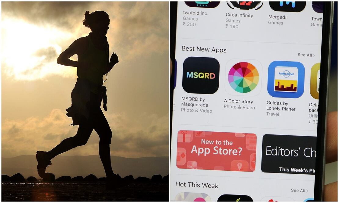 Tener el registro de la distancia recorrida así como la velocidad son dos temas de importancia (Crédito: Pixabay, GooglePlay, Human.co, Runkeeper.com)