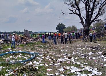 Explosión en Tultepec deja un muerto y seis heridos