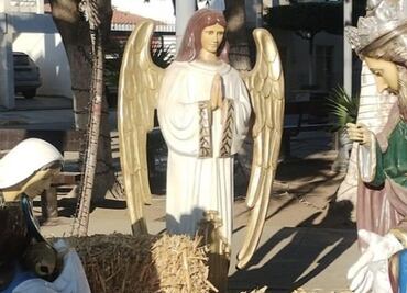 Vecinos reportan en redes el robo del "Niño Dios" del nacimiento de iglesia de Guasave