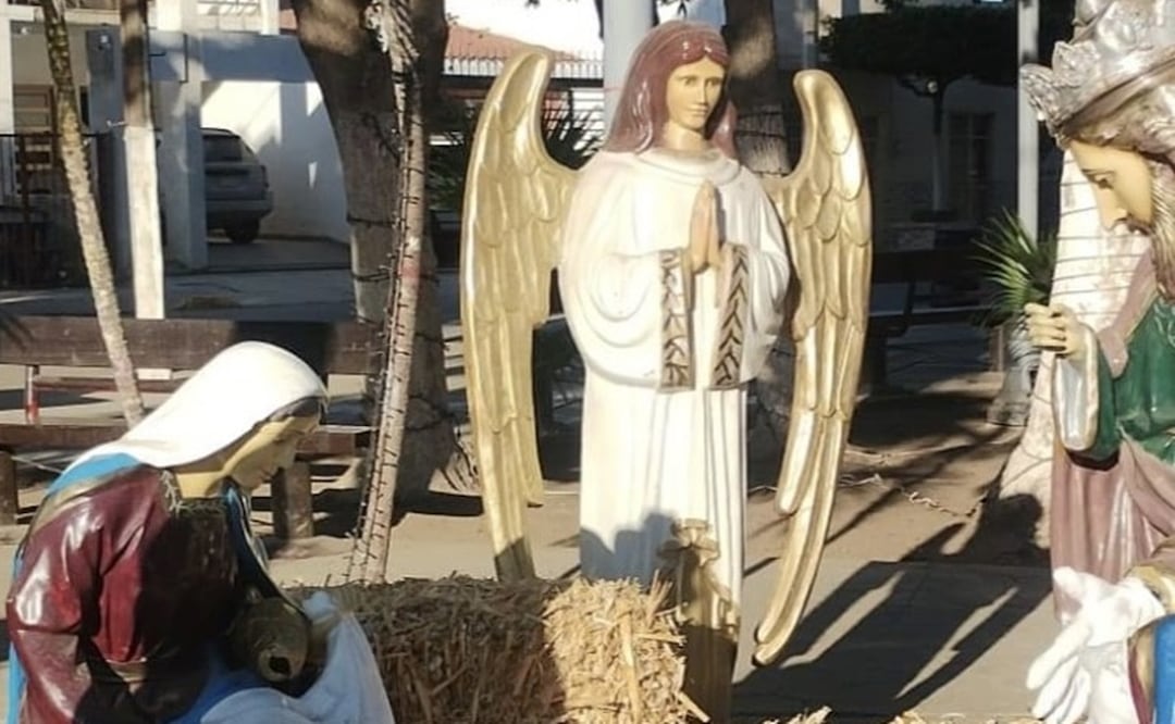 Feligreses alertaron a las autoridades el robo del “Niño Dios”, del nacimiento que se instaló en la iglesia de Nuestra Señora del Rosario. Foto: Redes sociales