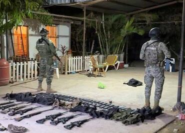 Aseguran armas, una granada y equipo táctico durante operativo en Mulegé, BCS; no hay detenidos