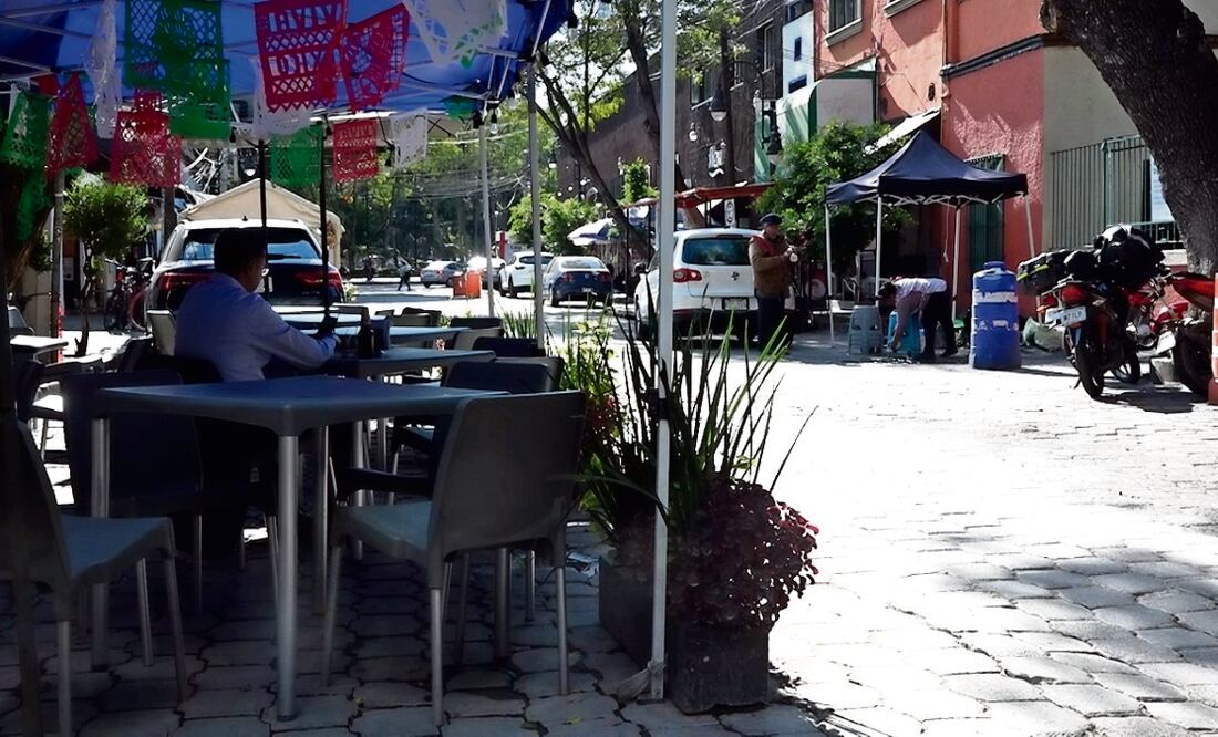 Las terrazas permiten a restauranteros ampliar su capacidad, dice presidente de Canirac. Foto: Diego Prado / EL UNIVERSAL