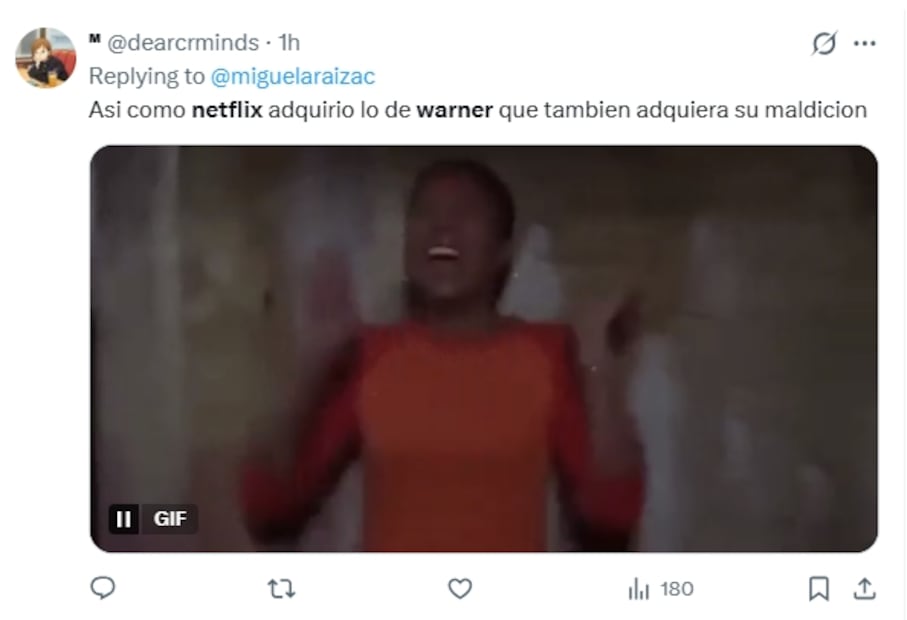 Los mejores memes de la compra de Warner Bros Discovery por parte de Netflix; así reaccionaron en X. Fuente: X