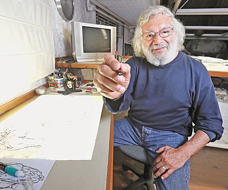 En la foto: Helio Flores, caricaturista de EL UNIVERSAL. Germán Espinosa/ EL UNIVERSAL