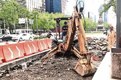 Reinician construcción en Metrobús de Reforma 