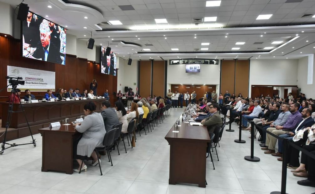 Comparecencia ante diputados locales, con motivo de la Glosa del Cuarto Informe de Gobierno, el Secretario de Seguridad Pública de Sinaloa, Oscar Rentería Schazarino (21/01/2026). Foto: Especial