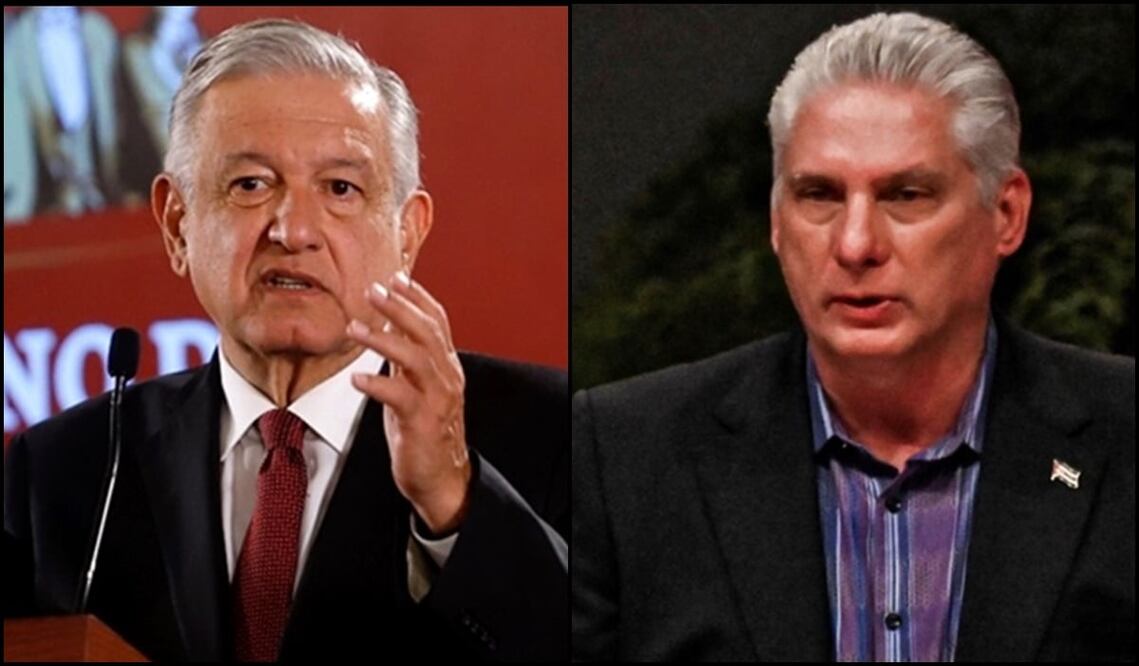 Presidente Andrés Manuel López Obrador / presidente de Cuba, Miguel Díaz-Canel. Foto: especial