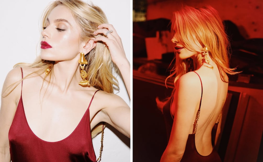 Con joyería de Schiaparelli Sofia complemento su look. Foto: Instagram @sofia_96castro