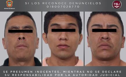 Detienen a tres presuntos asaltantes de cuentahabientes, en Coacalco