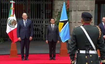Peña Nieto recibe en Palacio Nacional al Primer Ministro de Santa Lucía