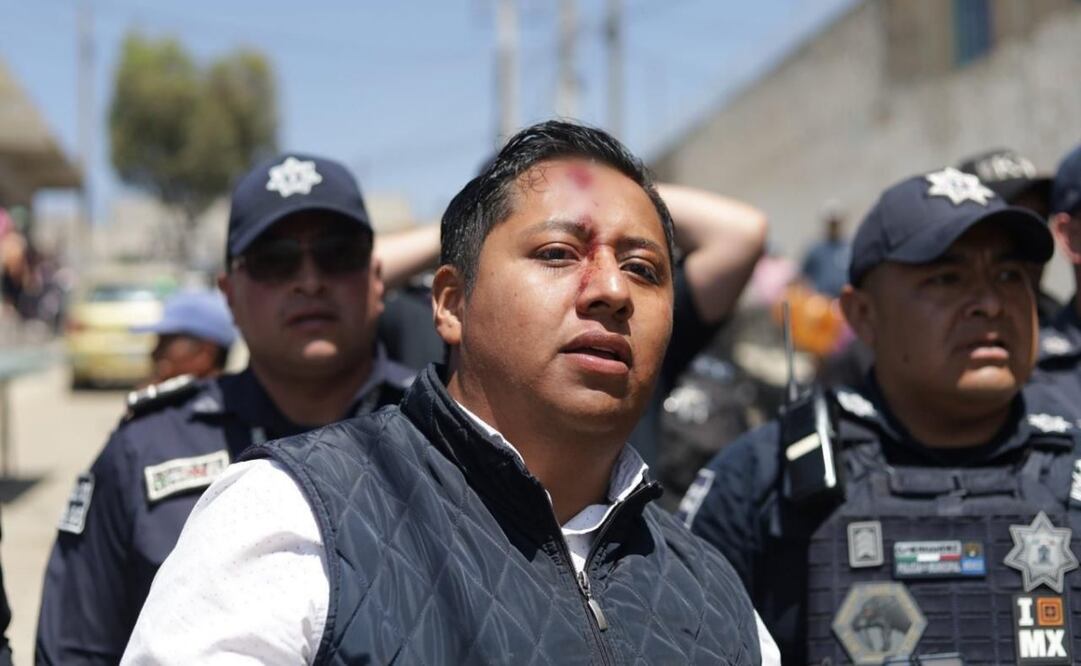 Enfrentamiento entre vecinos y elementos de la Policía Municipal de Ixtapaluca deja varios heridos, entre ellos, una niña (12/03/2025). Foto: Especial