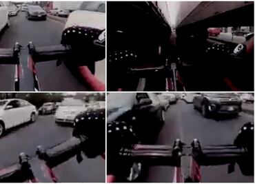 Ciclista circula en sentido contrario y a toda velocidad sobre Constituyentes