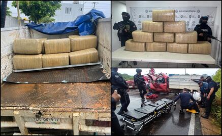 Sujeto se accidenta y le encuentran 83 kilos de marihuana en el sur de Veracruz