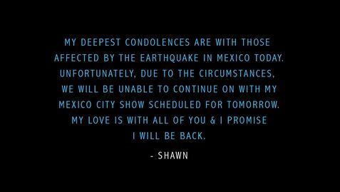 ​Cancelan concierto de Shawn Mendes en México