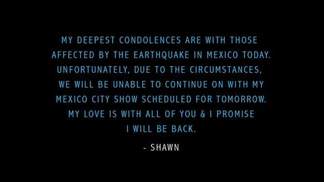 Cancelan concierto de Shawn Mendes en México