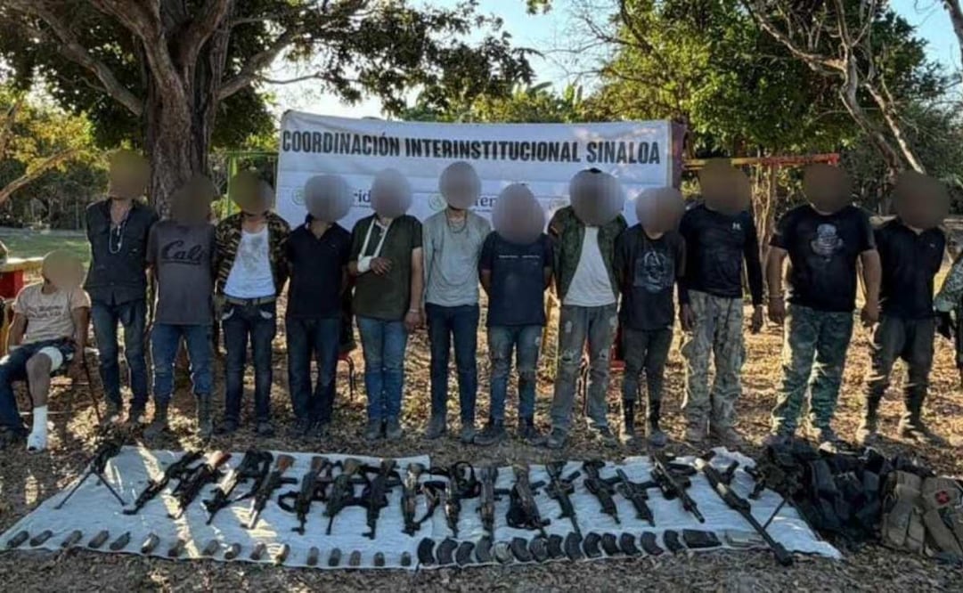 Fuerzas federales y estatales se enfrentan a grupo armado en San Ignacio, Sinaloa; hay 14 detenidos, dos se ellos están heridos.
Foto: Especial.