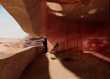 El resort de lujo que “esculpirán” en las montañas de Arabia Saudita