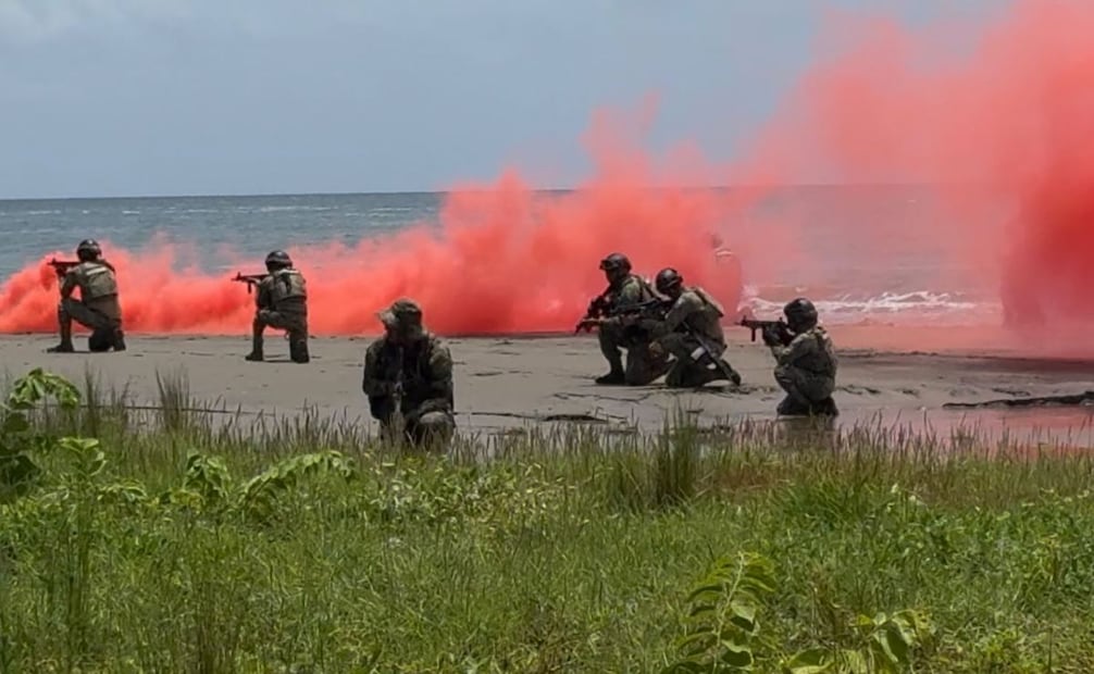 Armada de México realiza un ejercicio militar en Veracruz; pone a prueba su capacidad de respuesta.
Foto: Especial.