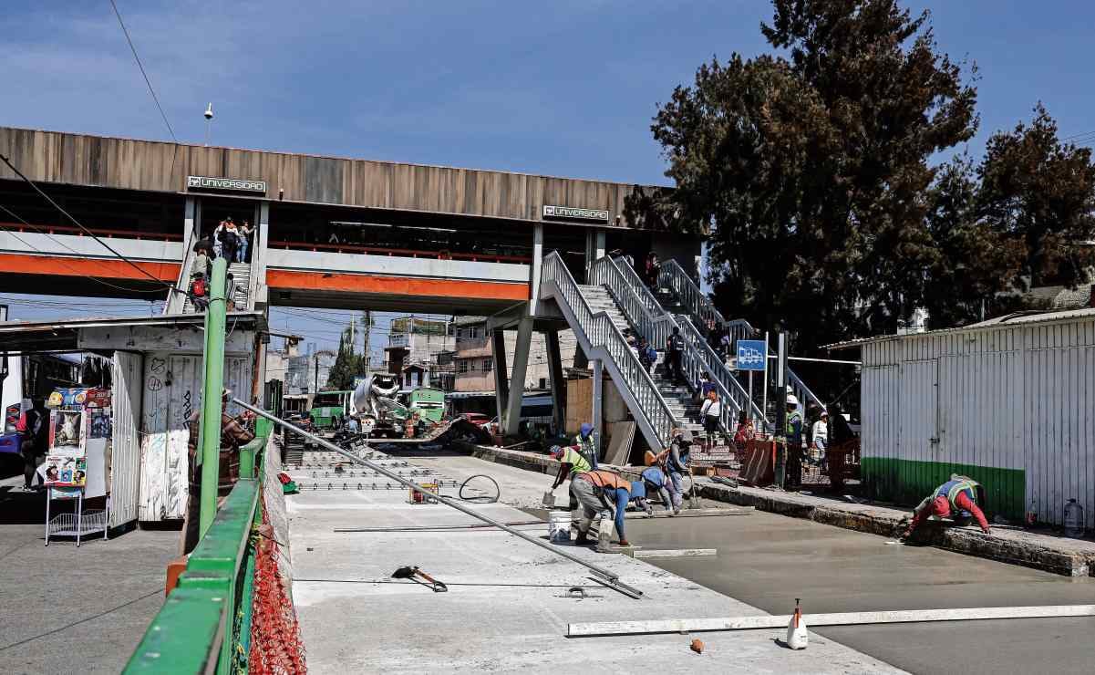 Comerciantes del Cetram Universidad se reubican por obras en la Línea 3 del Metro