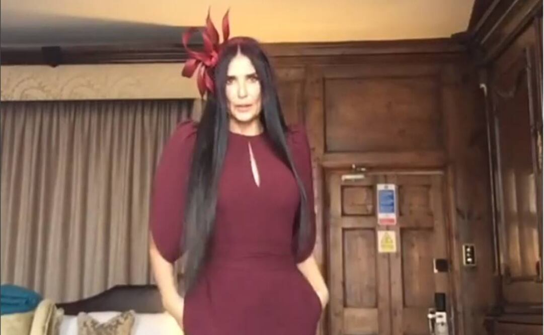 Demi Moore asistió a la boda de la Princesa Eugenie y Jack Brooksbank. Foto: Captura de pantalla