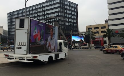 Antorcha campesina coloca pantallas en Reforma