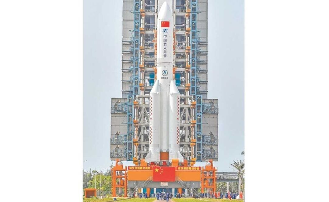 China puso en órbita el 29 de abril el cohete portador Long March-5B. Foto: AFP