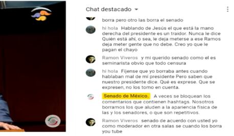 Senado bloquea comentarios en YouTube y usuarios reclaman