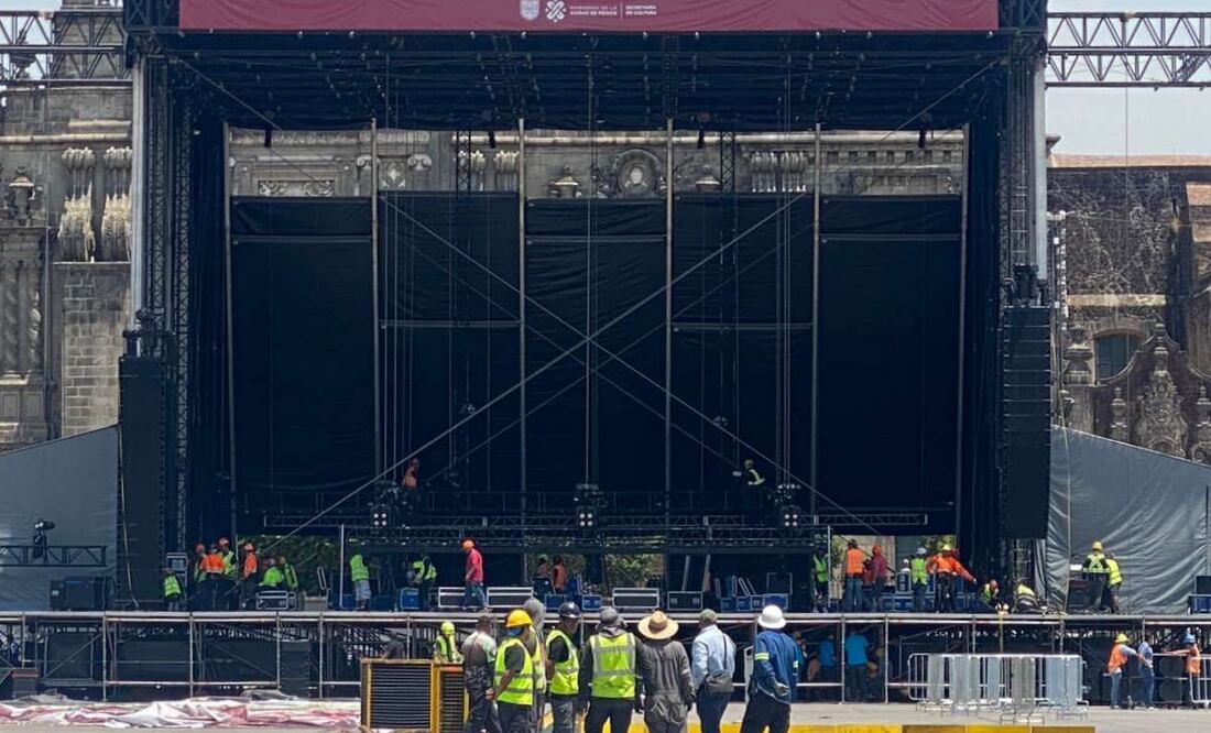 Escenario para el concierto de Interpol gratis en la CDMX. Foto: Alberto Acosta. EL UNIVERSAL