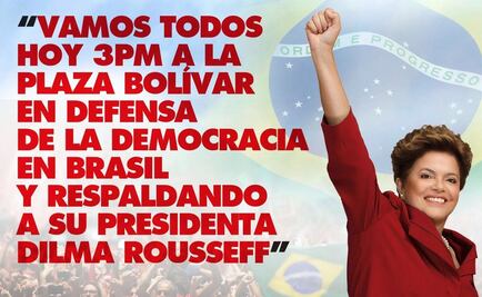Convocan a manifestación en apoyo a Rousseff en Venezuela